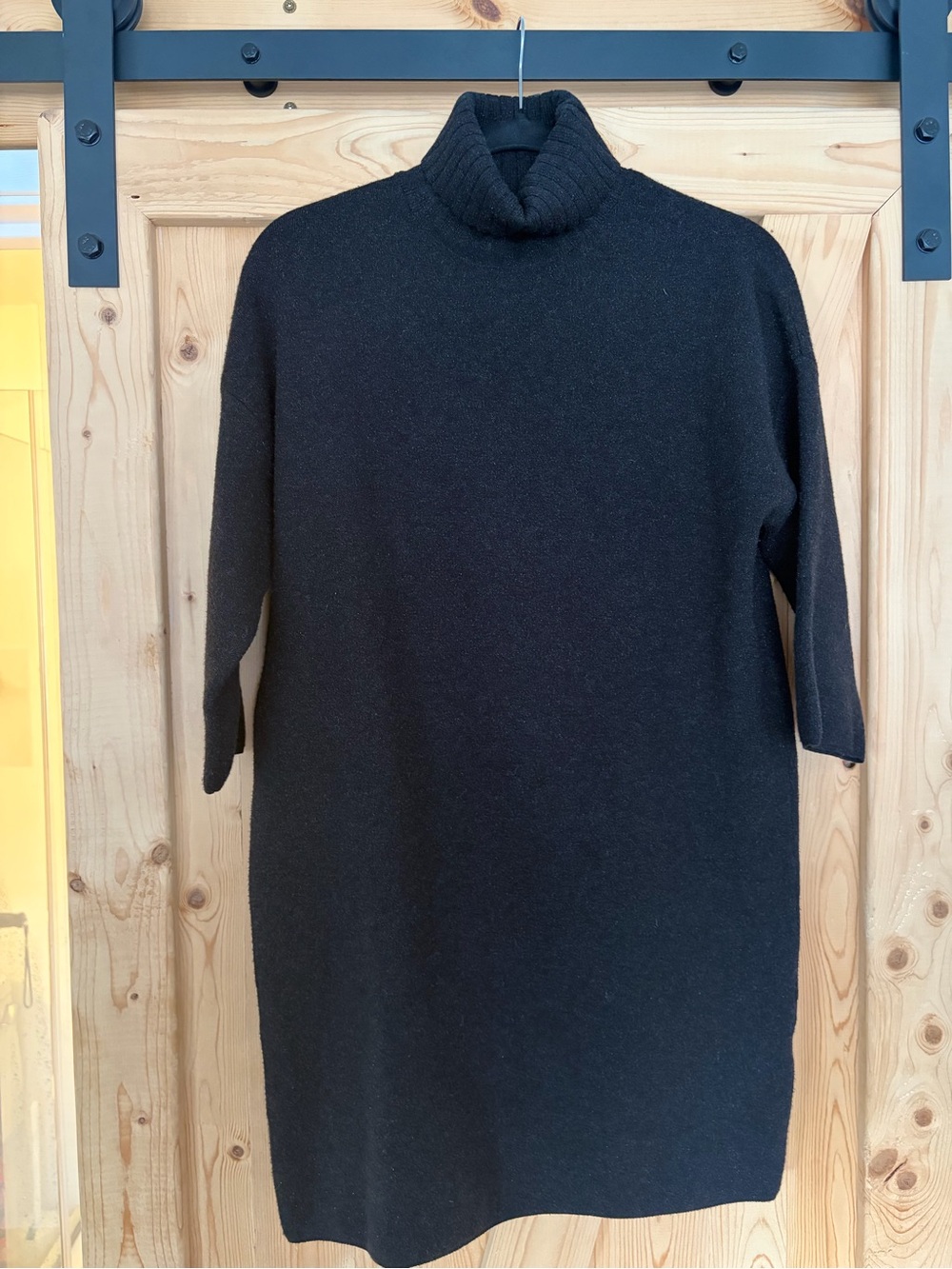 Pomander Place Black Turtleneck Sweater Dress
